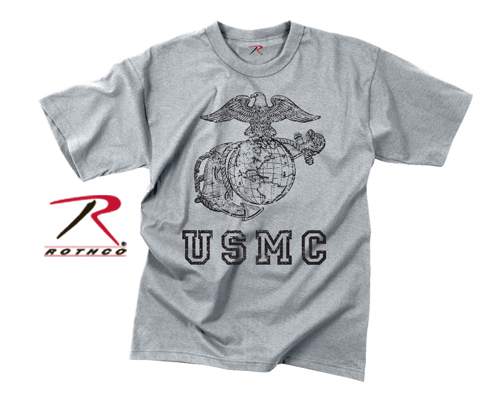 DISTRESSED USMC Globe & Anchor T-Shirt